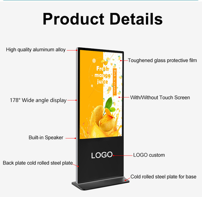 Màn hình quảng cáo LCD HD đứng 4096x4096 với 88% truyền ánh sáng
